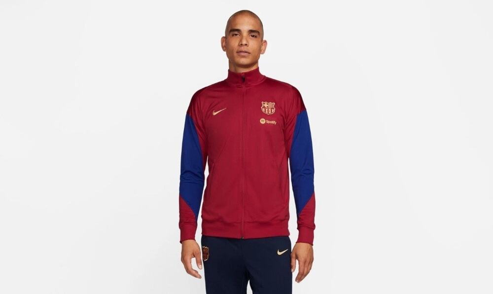 Nike DRI-FIT FC Barcelona Strike Track Jacket Red Men’s Size S FJ5407-621 RARE!